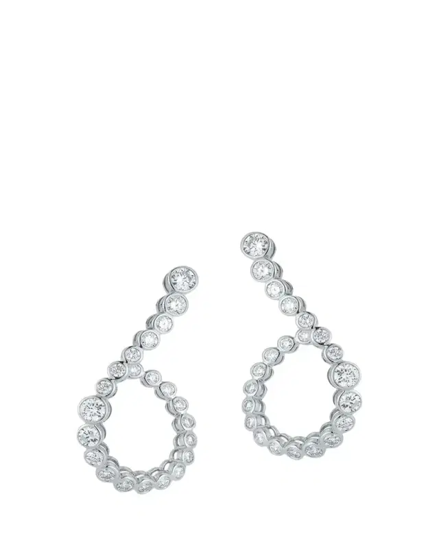 Halo Hoop Earrings with Diamonds