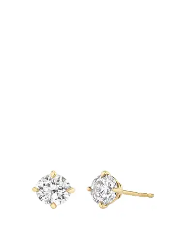 VRAI 14K Gold Brilliant Round Solitaire Lab Grown Diamond Stud Earrings, 4.00tcw | Thumbnail 1