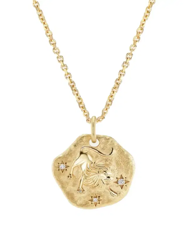 Aaryah 18K Yellow Gold Mini Diamond Zodiac Pendant Necklace