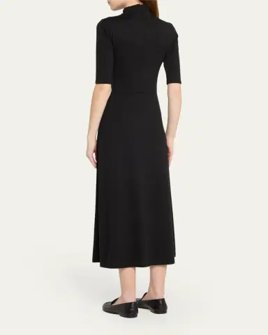 Vince Elbow-Sleeve Turtleneck Midi Dress | Thumbnail 3