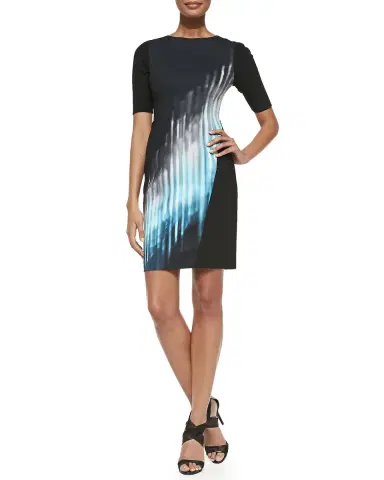 Vince Elbow-Sleeve Turtleneck Midi Dress | Thumbnail 7