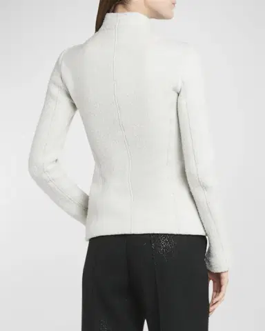 Giorgio Armani Cashmere-Blend Zip-Up Knit Jacket | Thumbnail 2 Giorgio Armani Cashmere-Blend Zip-Up Knit Jacket | Thumbnail 2