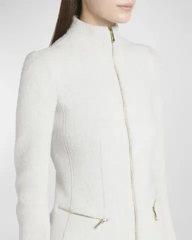 Giorgio Armani Cashmere-Blend Zip-Up Knit Jacket | Thumbnail 4 Giorgio Armani Cashmere-Blend Zip-Up Knit Jacket | Thumbnail 4