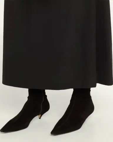 The Row Liisa Suede Kitten-Heel Booties | Thumbnail 2