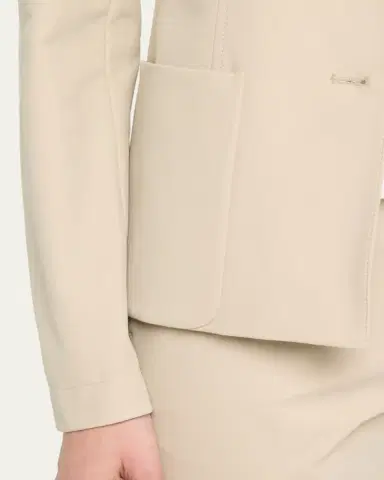 Lafayette 148 New York Notched-Lapel Techno Stretch Twill Jacket | Thumbnail 5 Lafayette 148 New York Notched-Lapel Techno Stretch Twill Jacket | Thumbnail 5