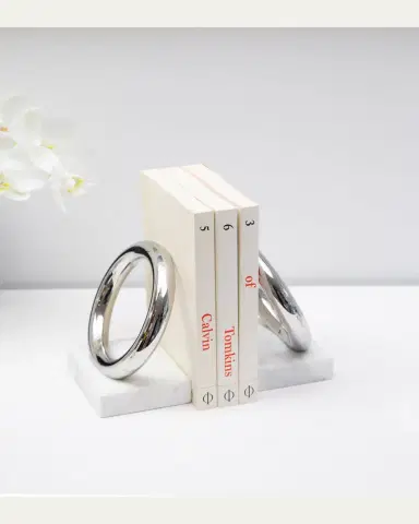Anna New York Marble Ring Bookends, Set of 2 | Thumbnail 2
