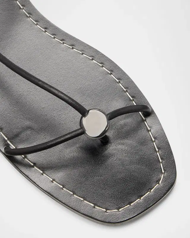 Lara Strappy Leather Dome Sandals