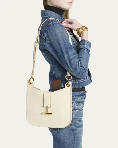 Tom Ford Tara Small Hobo Crossbody in Grained Leather | Thumbnail 2