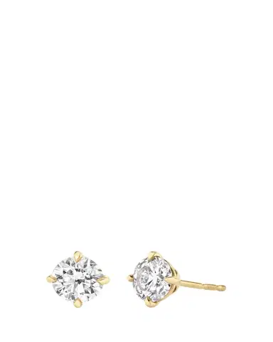 VRAI 14K Gold Brilliant Round Solitaire Lab Grown Diamond Stud Earrings, 1.0tcw | Thumbnail 1