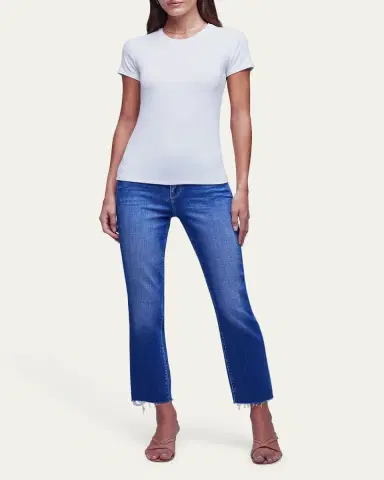L'Agence Ressi Ribbed Short-Sleeve Tee | Thumbnail 2