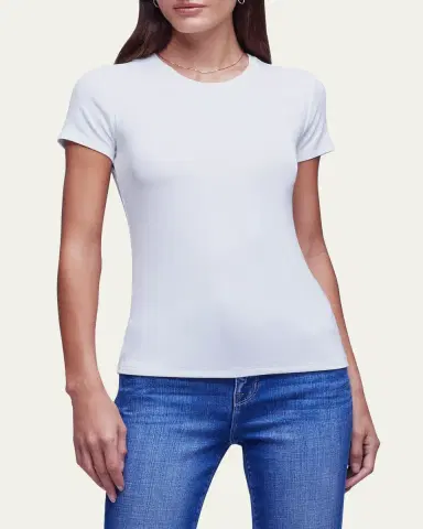 L'Agence Ressi Ribbed Short-Sleeve Tee | Thumbnail 5