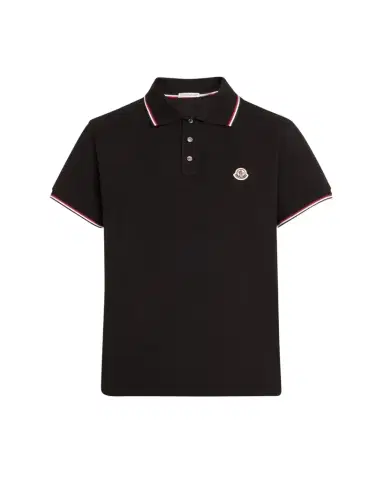 Moncler Men's Pique Logo Patch Polo Shirt | Thumbnail 1