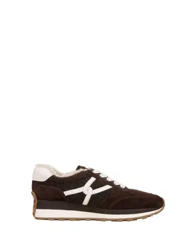 Veronica Beard Valentina Suede Shearling Retro Sneakers | Thumbnail 1 Veronica Beard Valentina Suede Shearling Retro Sneakers | Thumbnail 1