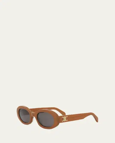 CELINE Triomphe Acetate Oval Sunglasses | Thumbnail 2 CELINE Triomphe Acetate Oval Sunglasses | Thumbnail 2