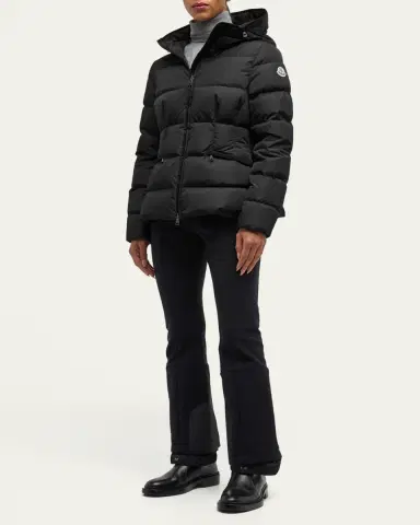 Moncler Avoce Hooded Puffer Jacket with Elastic Belt | Thumbnail 2