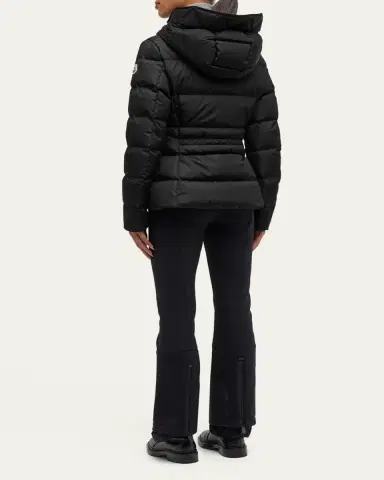 Moncler Avoce Hooded Puffer Jacket with Elastic Belt | Thumbnail 3