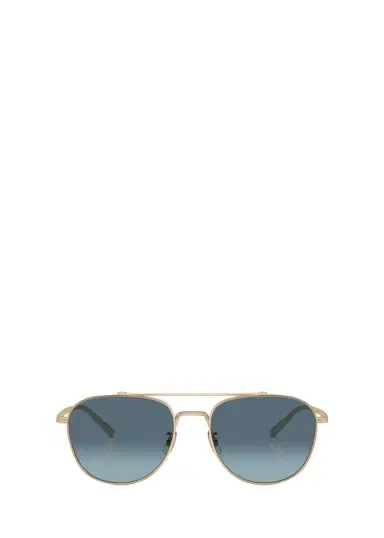 Oliver Peoples Men's Double-Bridge Metal Aviator Sunglasses | Thumbnail 3