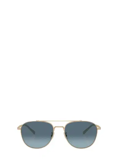 Oliver Peoples Men's Double-Bridge Metal Aviator Sunglasses | Thumbnail 1