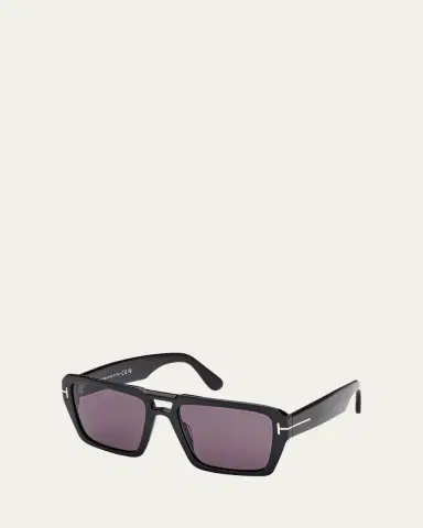 Tom Ford Men's Redford Acetate Rectangle Sunglasses | Thumbnail 2