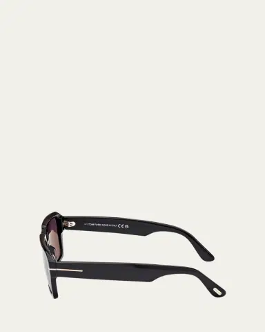 Tom Ford Men's Redford Acetate Rectangle Sunglasses | Thumbnail 3