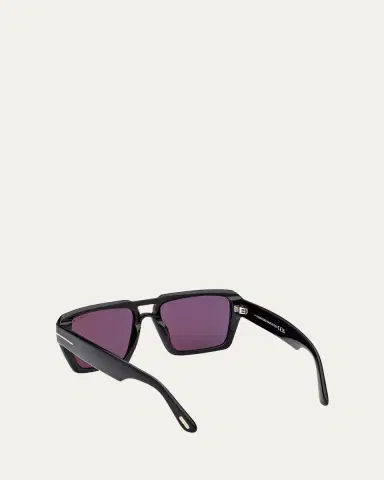Tom Ford Men's Redford Acetate Rectangle Sunglasses | Thumbnail 4