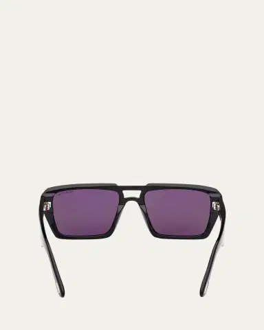 Tom Ford Men's Redford Acetate Rectangle Sunglasses | Thumbnail 5