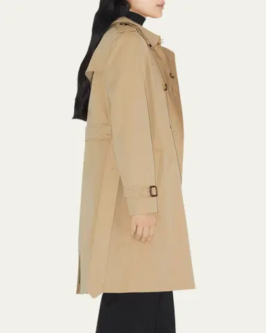 Burberry Kensington Organic Belted Double-Breasted Trench Coat | Thumbnail 4 Burberry Kensington Organic Belted Double-Breasted Trench Coat | Thumbnail 4