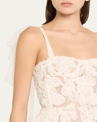 Bronx and Banco Sabrina Lace Midi Dress with Bow Details | Thumbnail 5
