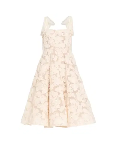 Bronx and Banco Sabrina Lace Midi Dress with Bow Details | Thumbnail 1