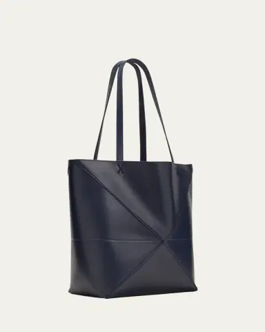 Loewe Puzzle Fold Medium Tote Bag in Shiny Leather | Thumbnail 7