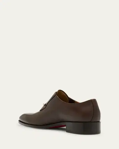 Christian Louboutin Men's Chambeli Monk-Strap Leather Loafers | Thumbnail 2