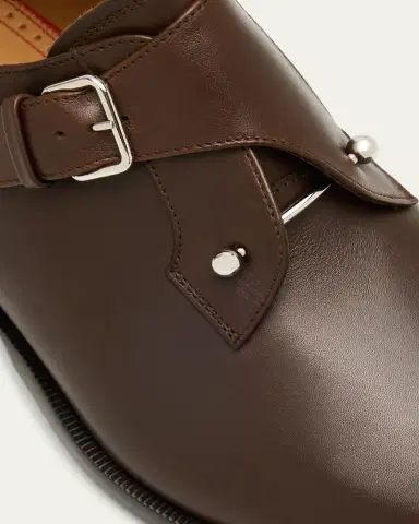 Christian Louboutin Men's Chambeli Monk-Strap Leather Loafers | Thumbnail 3
