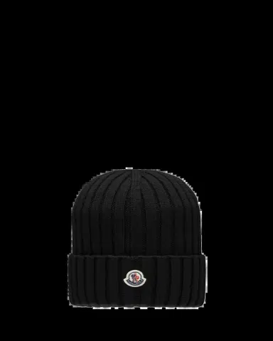 Moncler Logo Ribbed Wool Beanie | Thumbnail 2