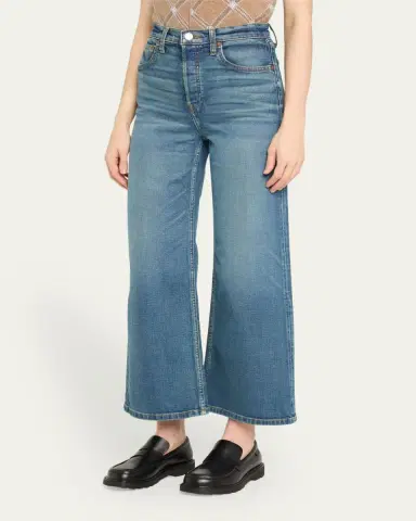 RE/DONE High Rise Wide-Leg Cropped Jeans | Thumbnail 4 RE/DONE High Rise Wide-Leg Cropped Jeans | Thumbnail 4