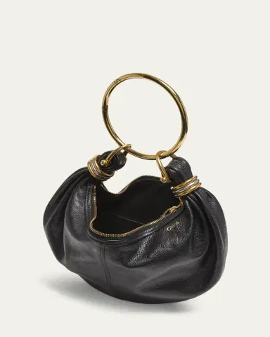 Chloé Bracelet Bag Mini in Shiny Grained Calfskin | Thumbnail 4 Chloé Bracelet Bag Mini in Shiny Grained Calfskin | Thumbnail 4