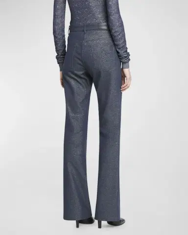 Giorgio Armani Bootleg Denim Jeans with Logo Embroidery | Thumbnail 2 Giorgio Armani Bootleg Denim Jeans with Logo Embroidery | Thumbnail 2