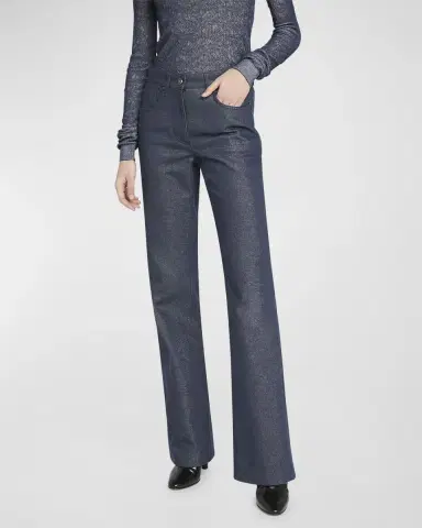 Giorgio Armani Bootleg Denim Jeans with Logo Embroidery | Thumbnail 6 Giorgio Armani Bootleg Denim Jeans with Logo Embroidery | Thumbnail 6