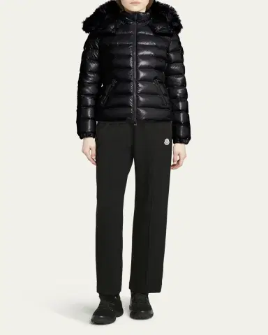 Moncler Badyf Faux Fur-Trimmed Hooded Short Down Jacket | Thumbnail 2