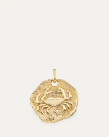 Aaryah 18K Yellow Gold Large Diamond Zodiac Pendant Necklace | Thumbnail 2 Aaryah 18K Yellow Gold Large Diamond Zodiac Pendant Necklace | Thumbnail 2