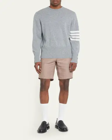 Thom Browne Men's Striped-Sleeve Cashmere Sweater | Thumbnail 2