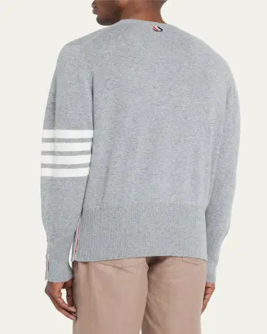 Thom Browne Men's Striped-Sleeve Cashmere Sweater | Thumbnail 3