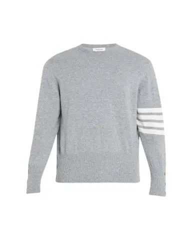 Thom Browne Men's Striped-Sleeve Cashmere Sweater | Thumbnail 1