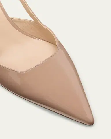 Stuart Weitzman Vinnie Patent Kitten Slingback Pumps | Thumbnail 5