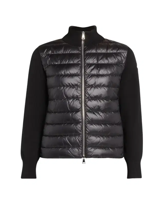 Moncler Hybrid Puffer Wool Cardigan