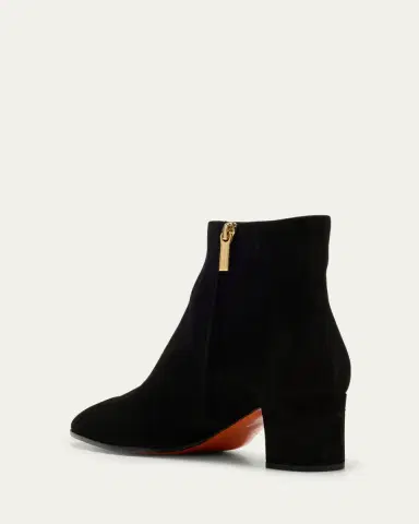 Santoni Suede Block-Heel Ankle Booties | Thumbnail 4 Santoni Suede Block-Heel Ankle Booties | Thumbnail 4