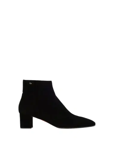 Santoni Suede Block-Heel Ankle Booties | Thumbnail 1 Santoni Suede Block-Heel Ankle Booties | Thumbnail 1
