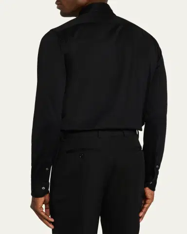 Cesare Attolini Men's Cotton Jersey Sport Shirt | Thumbnail 3