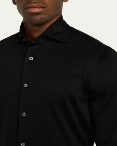 Cesare Attolini Men's Cotton Jersey Sport Shirt | Thumbnail 5