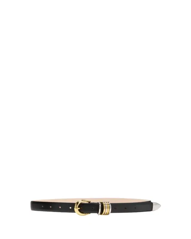 Dehanche Hollyhock Mix Metal Leather Belt