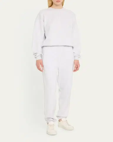 Skims Cotton Fleece Crewneck Pullover | Thumbnail 2